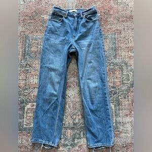 Abercrombie & Fitch Curve Love “The Ankle Straight Ultra High Rise Jeans”